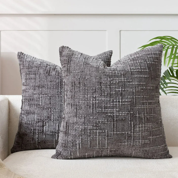 Chenille Sofa cushion cover – Soft solid design | Elegant decoration for living & bedrooms | Bowlift