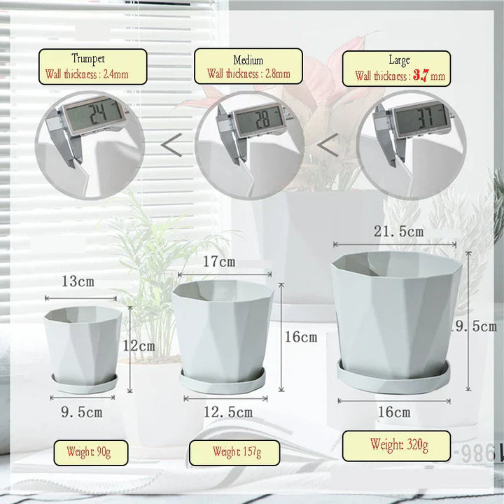 BowLift | Nordika Planter | Scandinavian Design | Durable Resin | For Plants & Decoration