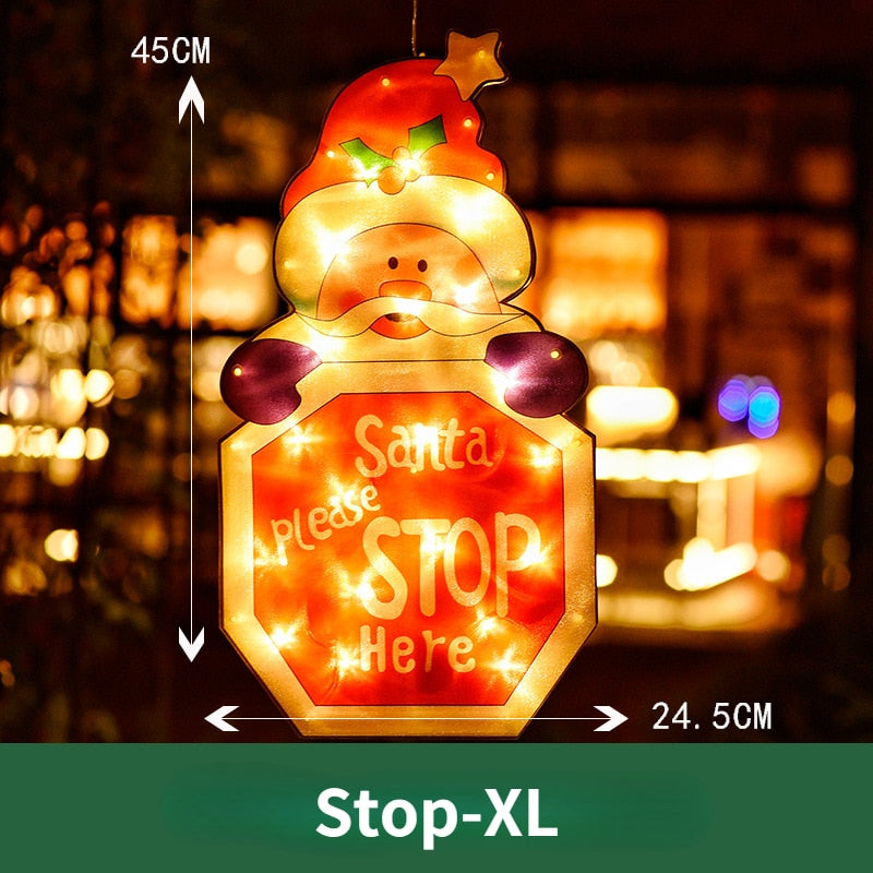 BowLift | Flashing Christmas Decor Window Hanging Lights