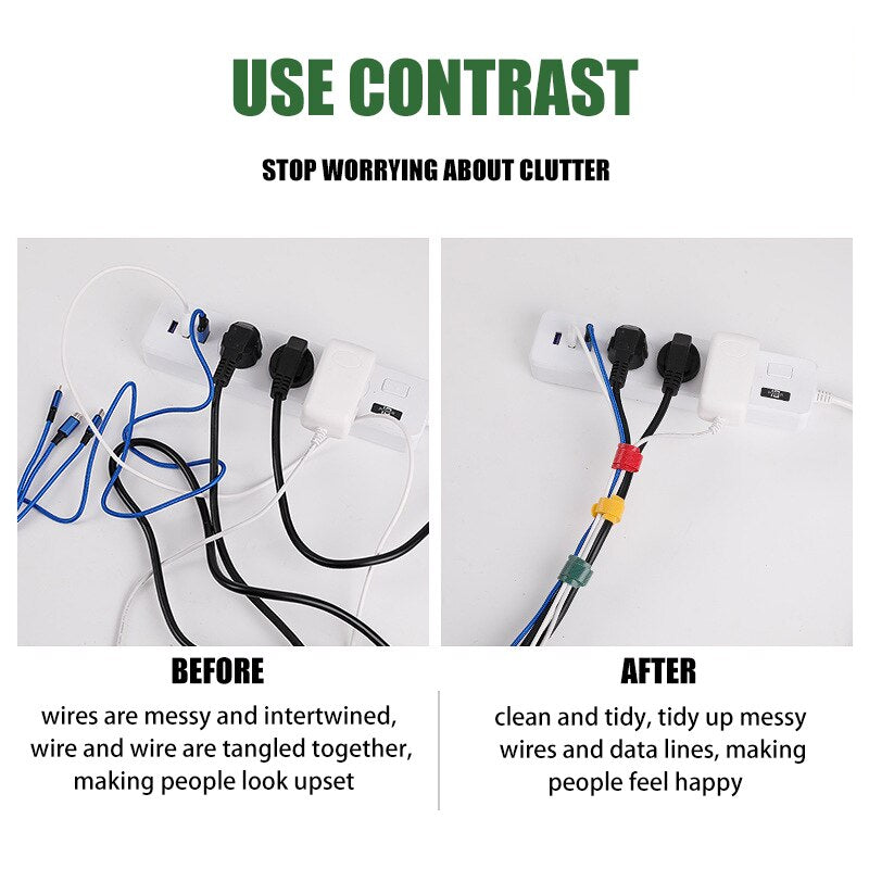 BowLift | Multicolor Separable Cable Organizer Ties
