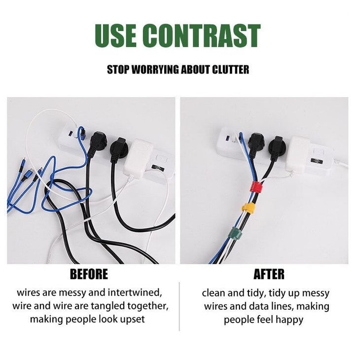 BowLift | Multicolor Separable Cable Organizer Ties
