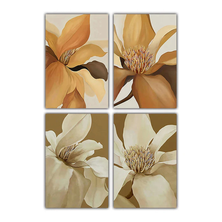 Big Abstract Floral Wall Art Fine Art Canvas Prints Modern Botany Pictures For Living Room Dining Room Bedroom Art Decor | Bowlift