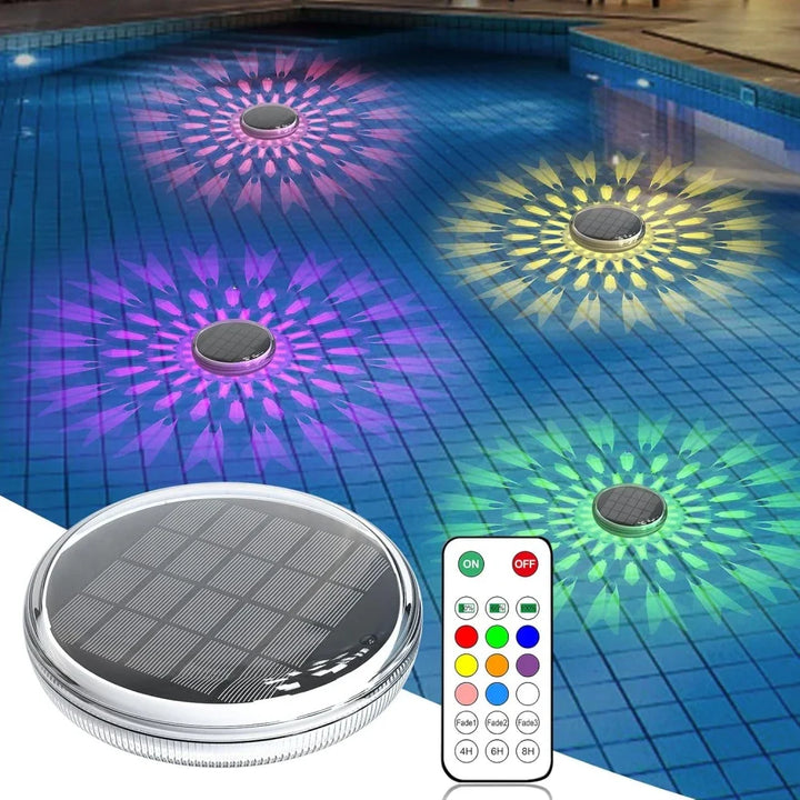 BowLift | Solar-Poollight LumiFloat RGB | Floating LED Light with Color Change | IPX7 Waterproof | For Pool, Hot Tub & Party