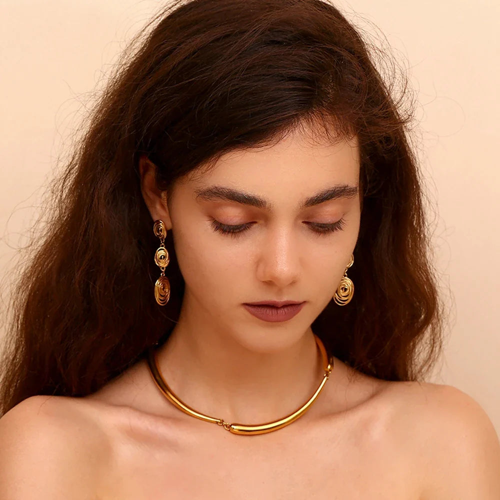 BowLift | Classy Patterned Triple Dangle Earrings