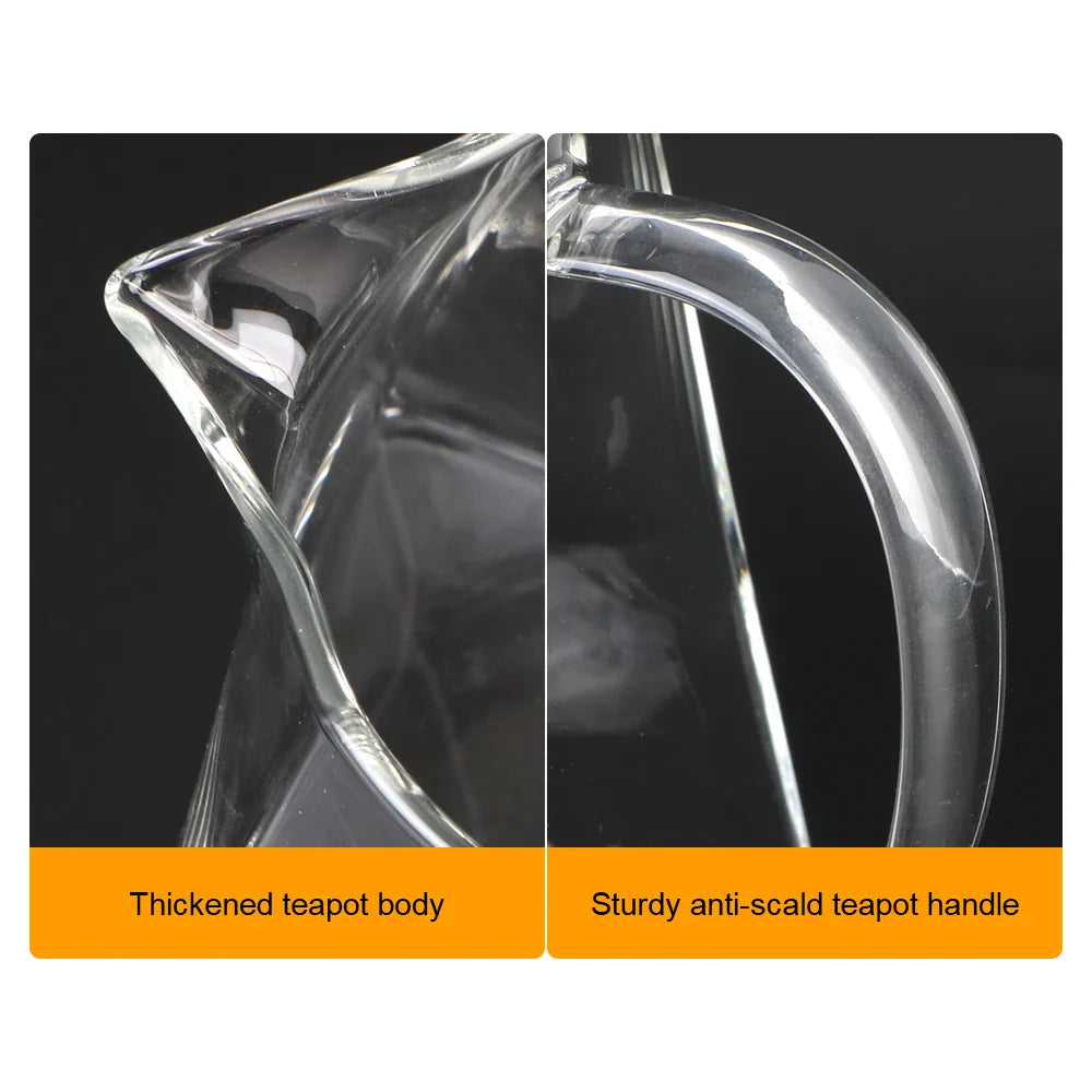 BowLift | Teavora Glass Teapot with Stainless Steel Infuser | Heat Resistant & Dishwasher Safe | For Loose Tea & Tea Flowers | 550/750/950 ml