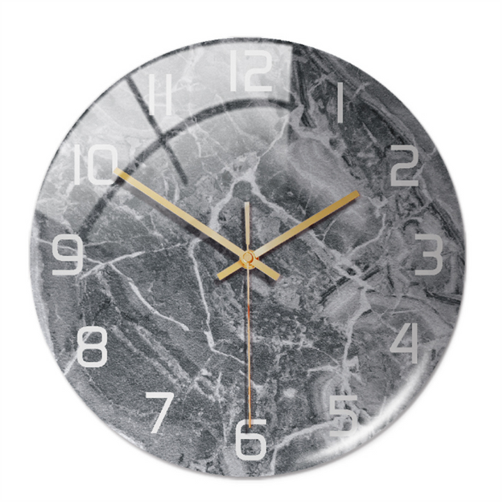 BowLift | Stylish Marble Wall Clock with Silent Mechanism