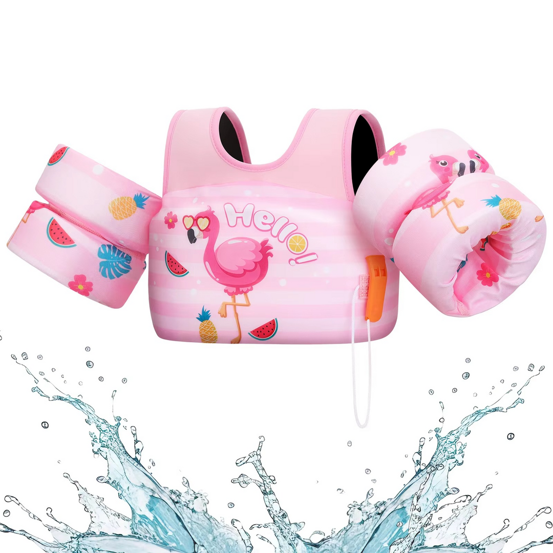 BowLift | Kids Foam Life Vest with Arm Floats and Safety Whistle for Swimming and Kayaking