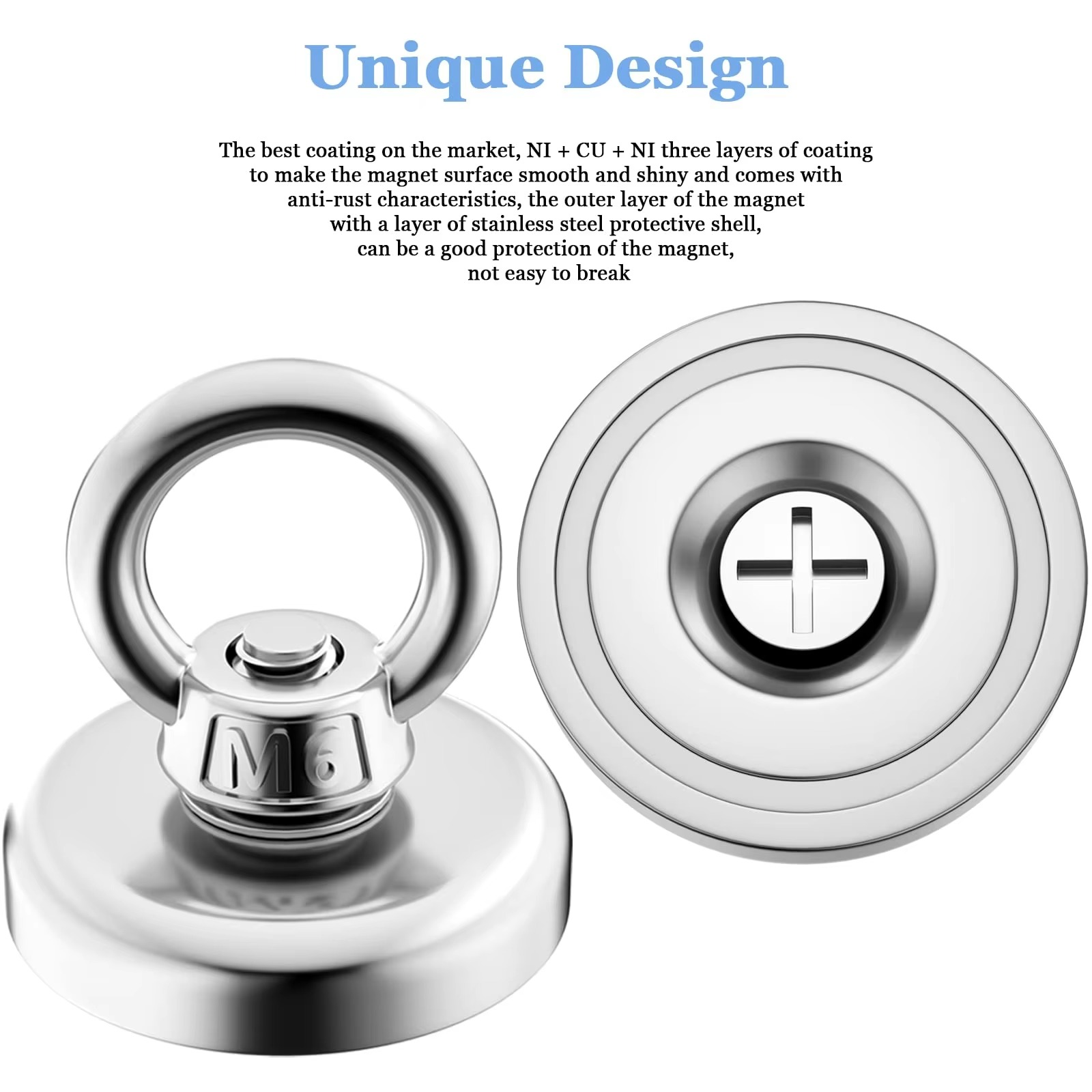 BowLift | Premium Neodymium Fishing Magnet with Eyebolt for Magnetic Salvaging