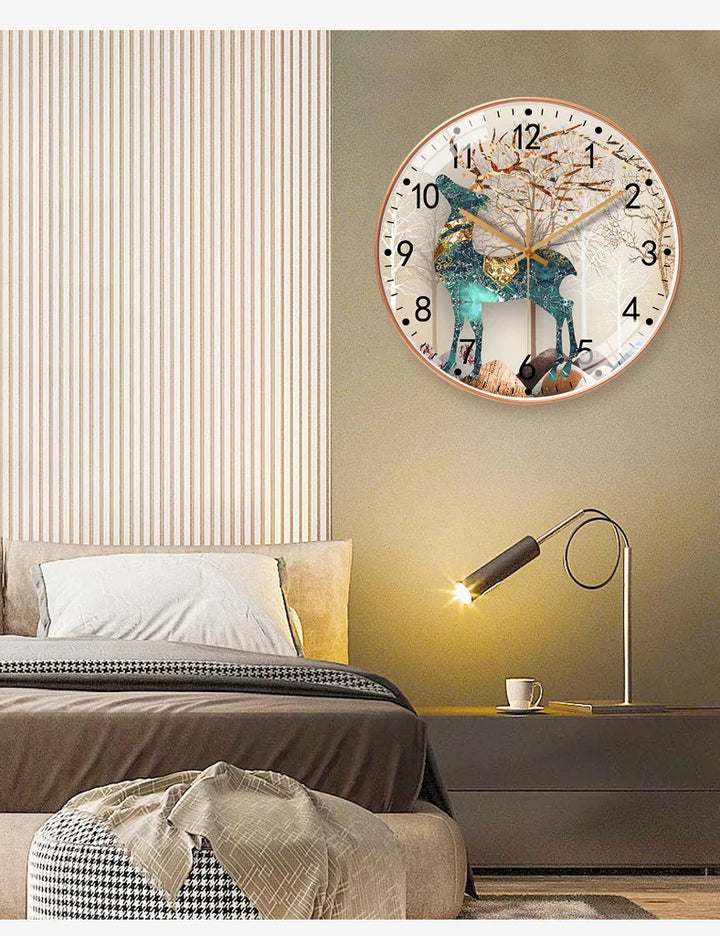 BowLift | Modern wall clock elegance in the bedroom