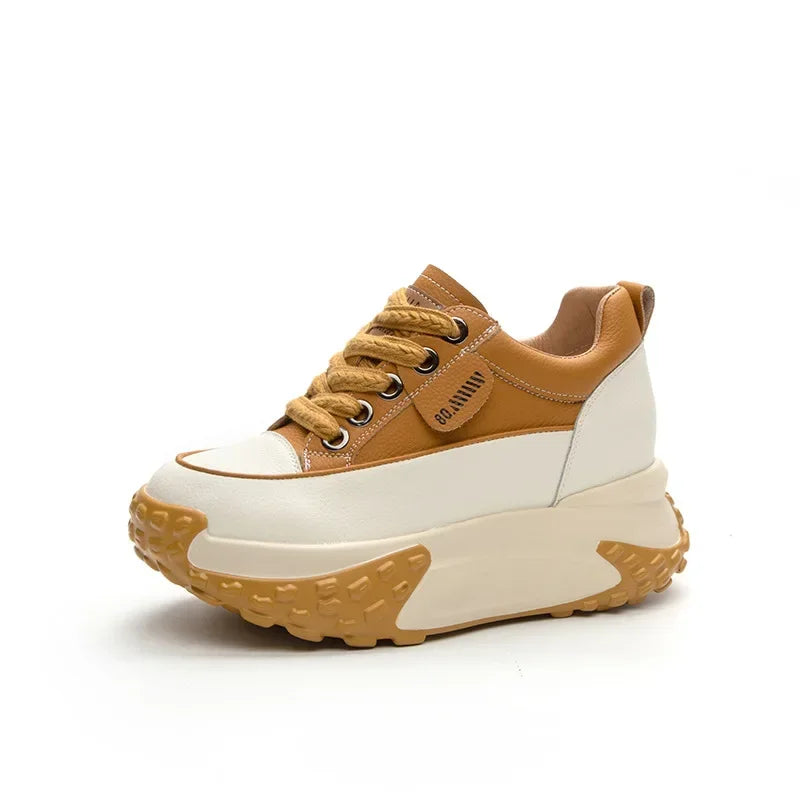 BowLift | 7 cm Platform Wedge Sneakers made of Leather