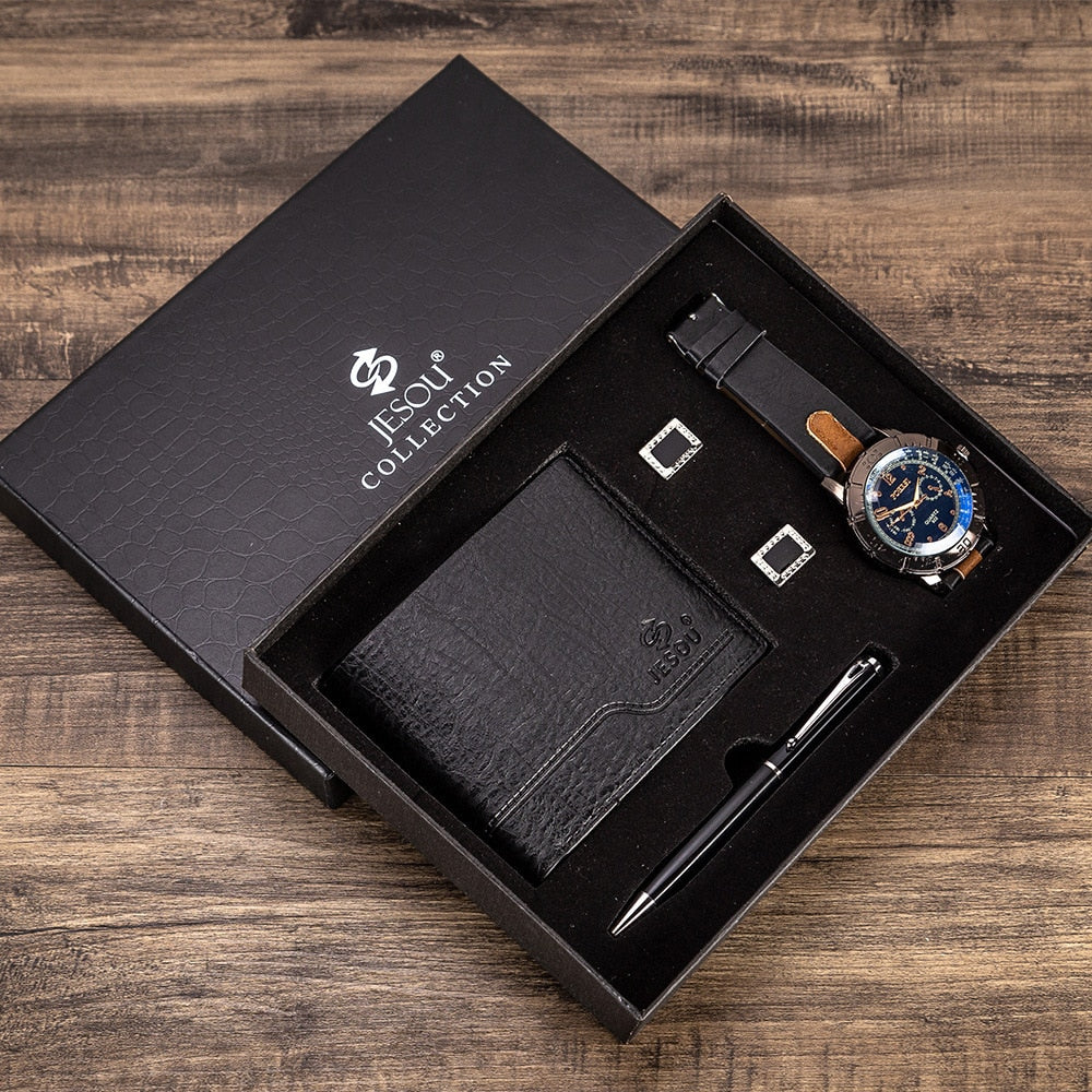 BowLift | 4Pcs Luxury Men Business Watch Gift Set