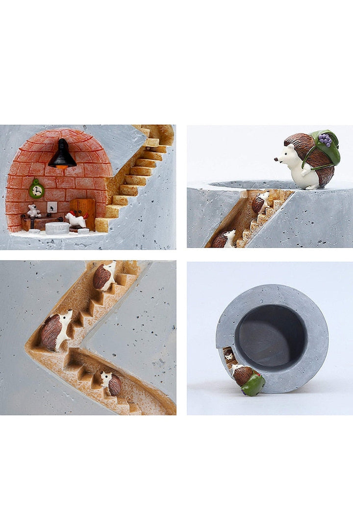 Hedgehog figurine flower pot | Bowlift