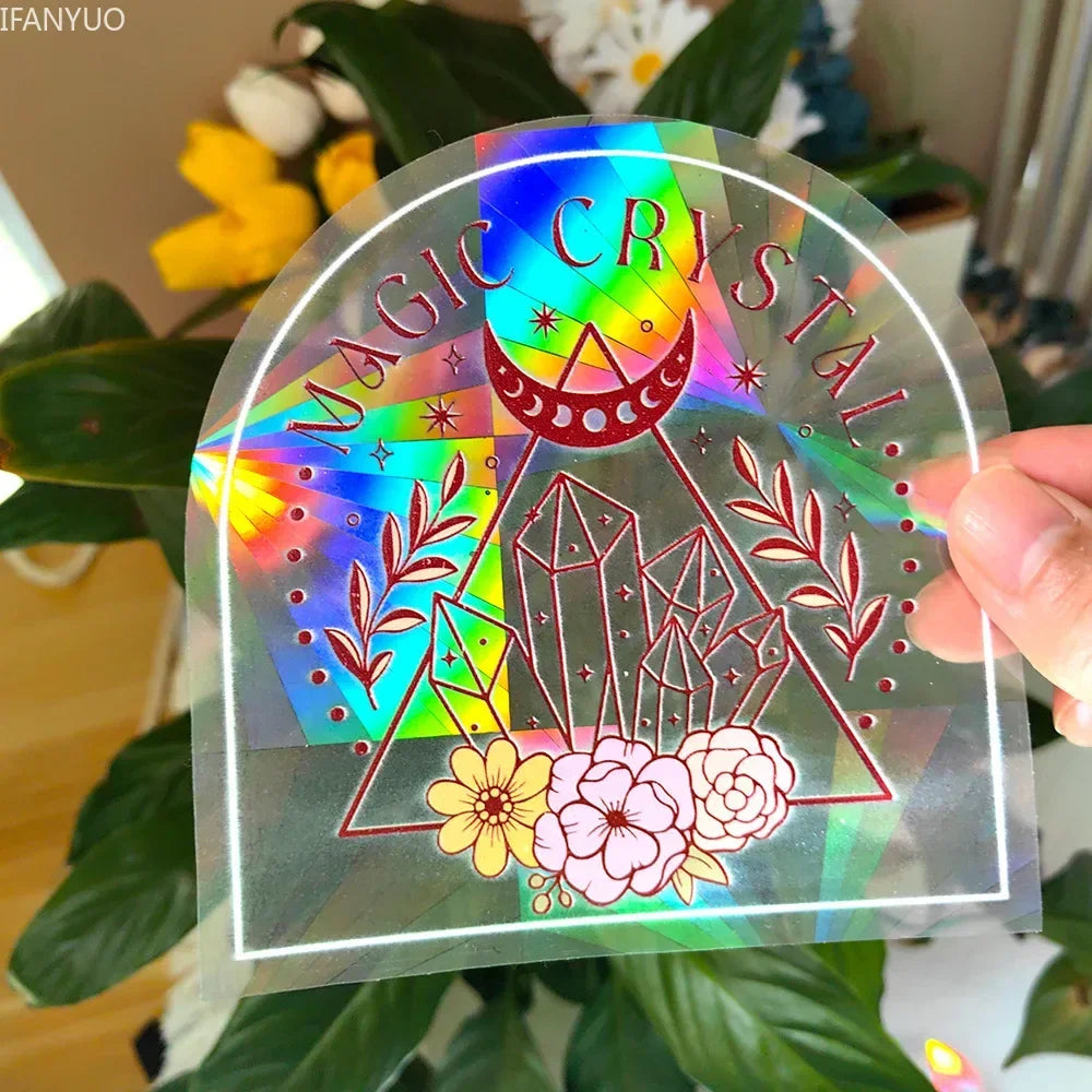 BowLift | SunGlow Window Sticker | 3D Rainbow Effect | Self-Adhesive & Reusable