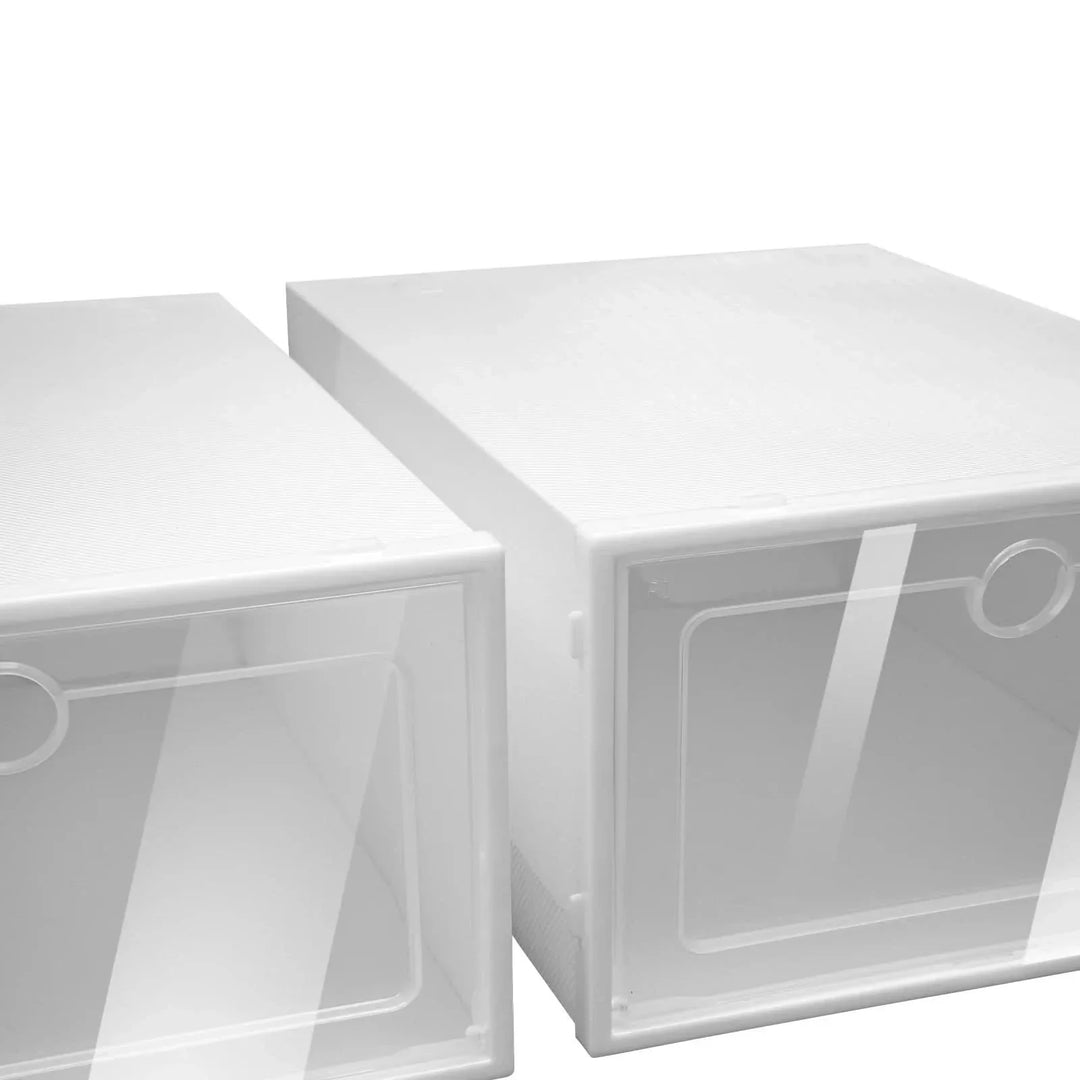 BowLift | SHOEBOX STORAGE SET – 24 stackable & transparent shoe boxes for space-saving organization & clear overview
