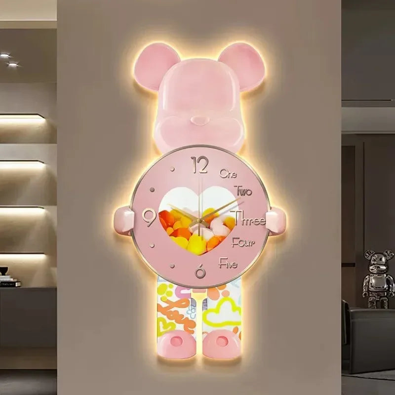 BowLift | Glowing Star Bear LED Wall Clock