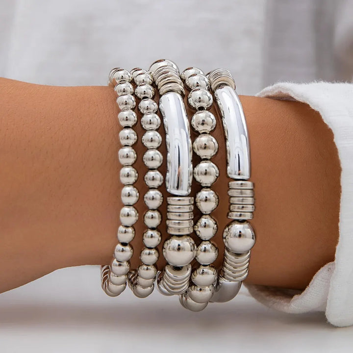 BowLift | 5pc Beaded Bracelet Stack Set