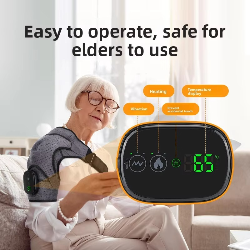 BowLift | Adjustable Heated Shoulder Massage Brace for Muscle Relaxation