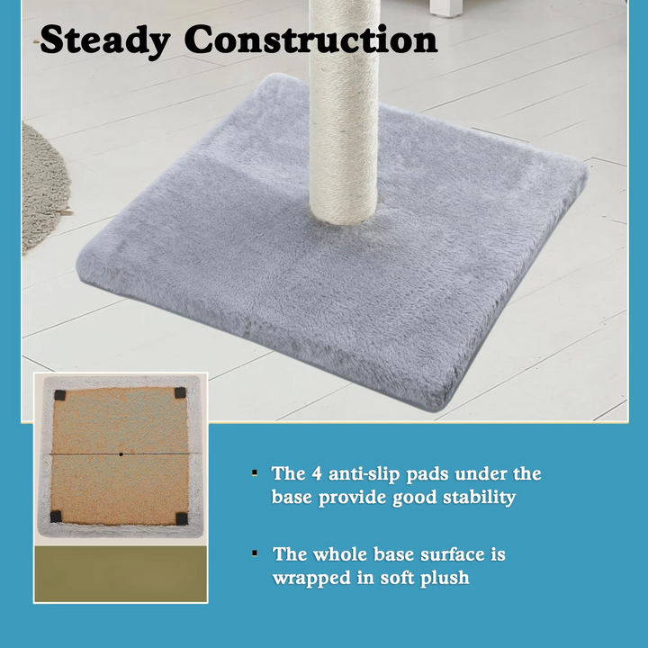 BowLift | Tall Sisal Cat Scratching Post with Dangling Ball for Indoor Cats and Kittens