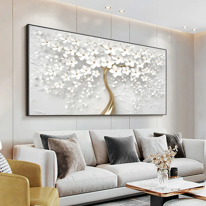 Abstract Floral Big Blossom Petal Tree Wall Art Fine Art Canvas Prints Picture For Living Room Bedroom Salon Art Decor | Bowlift