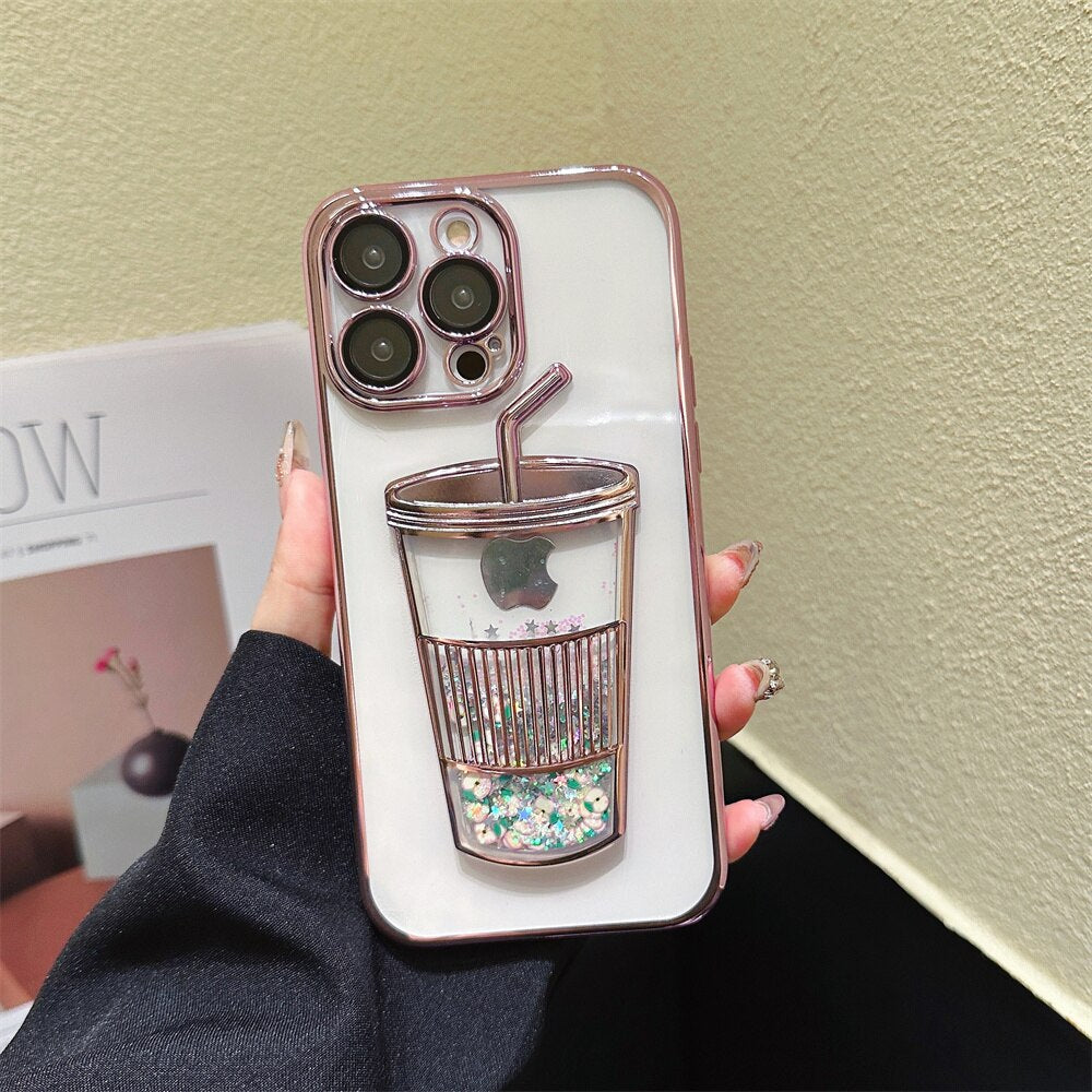 BowLift | Glitter Star Drink Cup iPhone Case