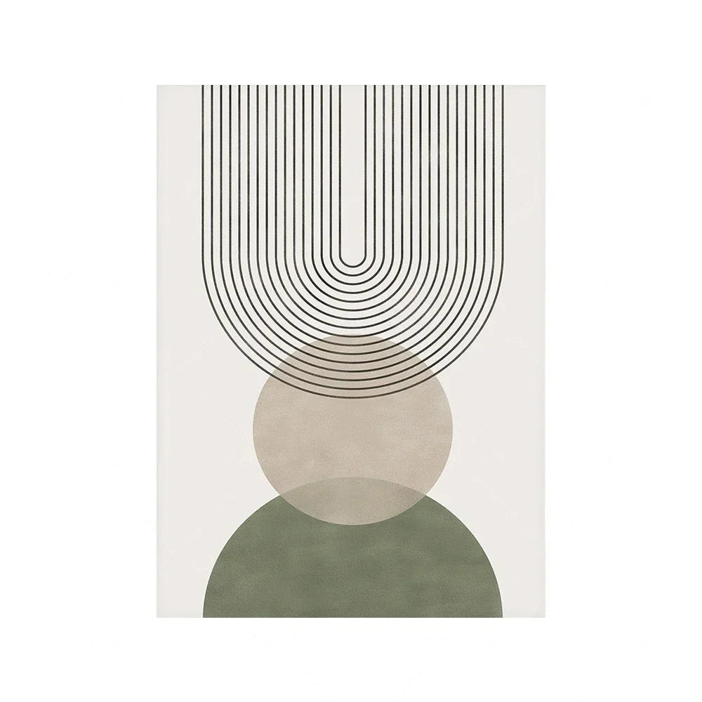 Sage Green Beige Minimalist Abstract Botanical Wall Art Fine Art Canvas Prints Pictures For Living Room Dining Room Nordic Home Decor | Bowlift