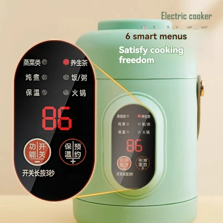 BowLift | NutriCook One Electric Mini Cooker 1L | Portable Slow Cooker & Soup Maker | Smart Timer Function | For Office & Home