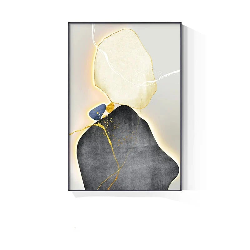 Modern Abstract Nordic Zen Pebbles Wall Art Fine Art Canvas Prints Neutral Tones Geomorphic Design Pictures For Contemporary Interiors | Bowlift