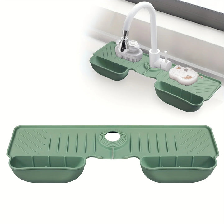 BowLift | SilDry Dish Mat | Non-slip & Mold-free | Heat-resistant Silicone Draining Mat for Sink & Faucet | Foldable & Dishwasher-safe