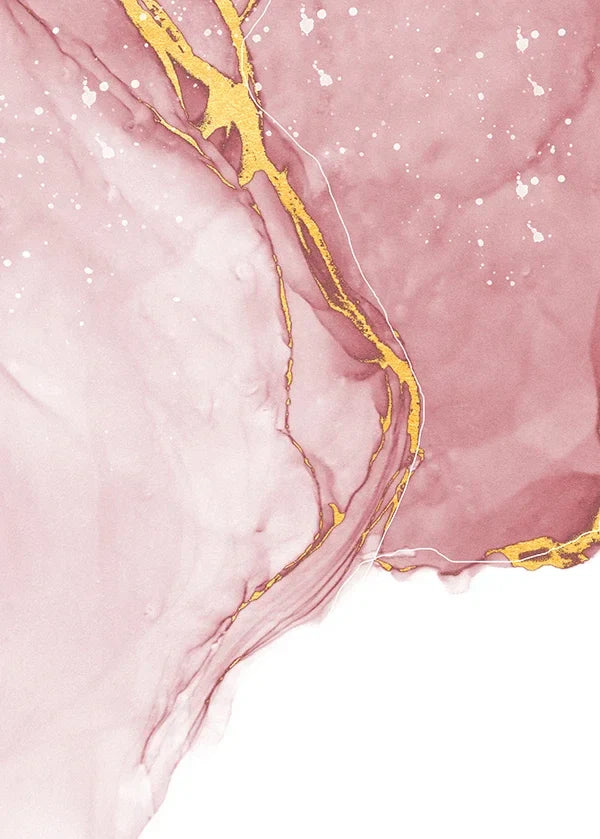 Pink Liquid Marble Print Wall Art Fine Art Canvas Prints Pictures For Living Room Bedroom Boutique Hotel Room Salon Art Decor | Bowlift