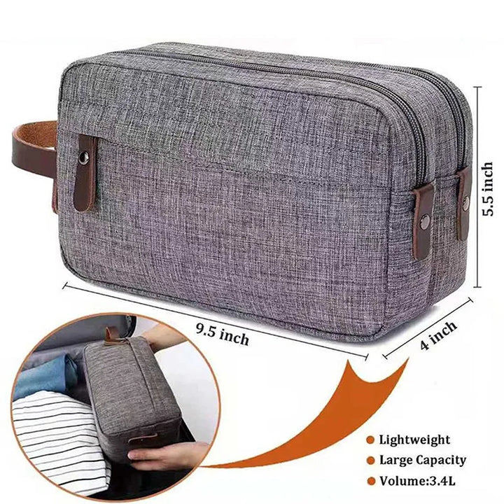 BowLift | Traveluxe Culture & Cosmetic Bag | Water Repellent | Premium Leather Handle
