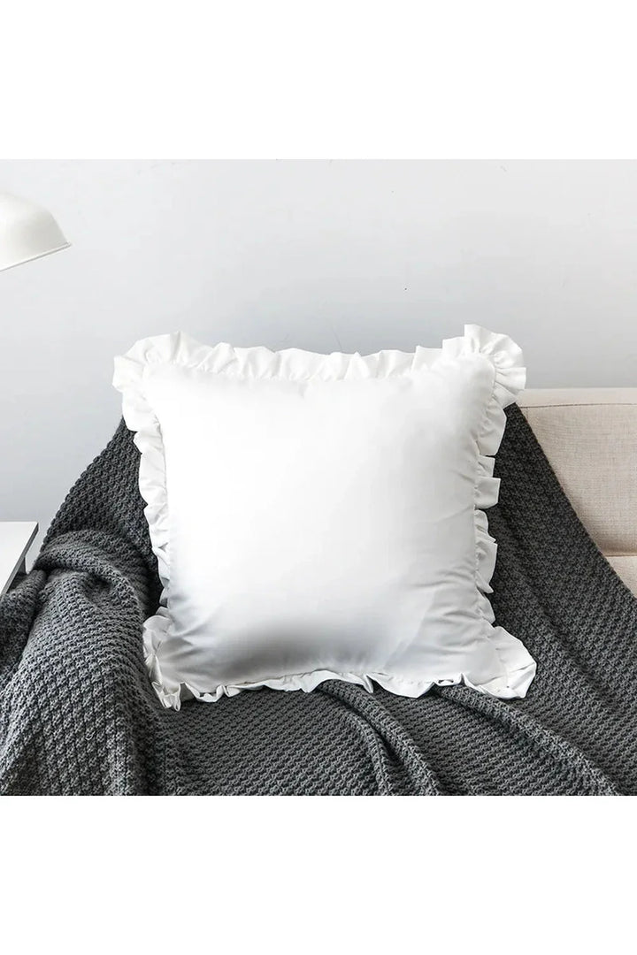 solid ruffle pillowcase | Bowlift