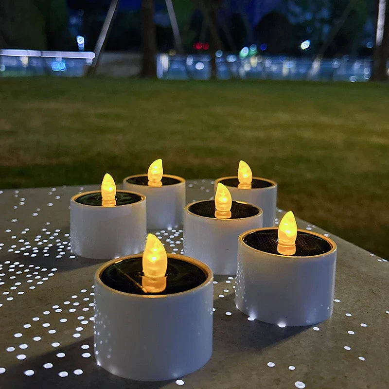 Solar-powered LED candles - Flickering outdoor lighting for garden and patio | Bowlift