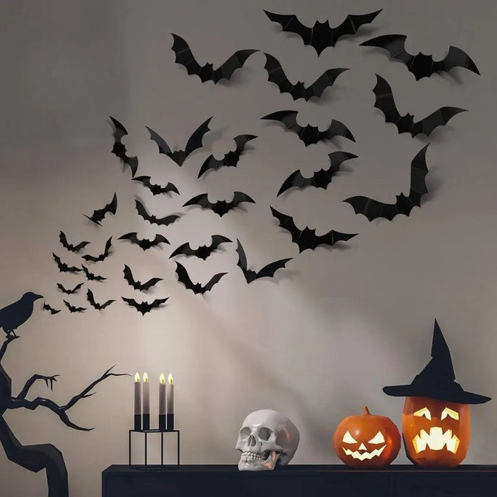 BowLift | Luminous LED Bat Wall Stickers 24PCS