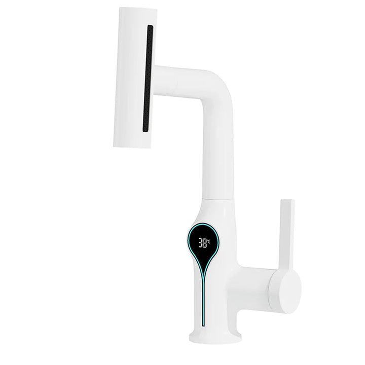 BowLift | Faucet with Waterfall Jet Temperature Display and Adjustable Sprayer