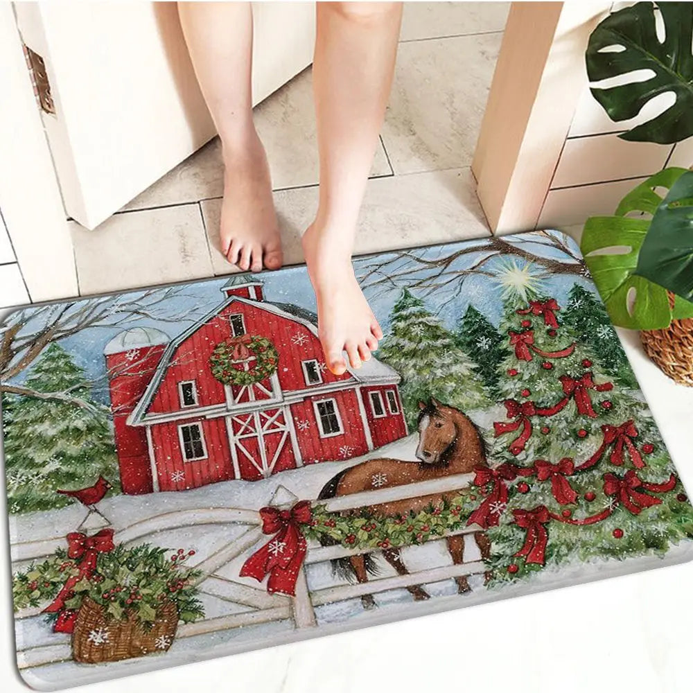 FestiveWelcome – Luxury Christmas Doormat for your Threshold Bowlift