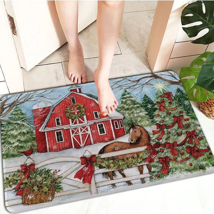 FestiveWelcome – Luxury Christmas Doormat for your Threshold Bowlift