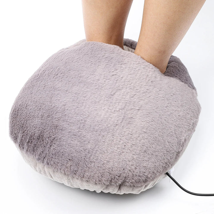 Fluffy heated foot warmers | Cozy heated foot cushion | Bowlift