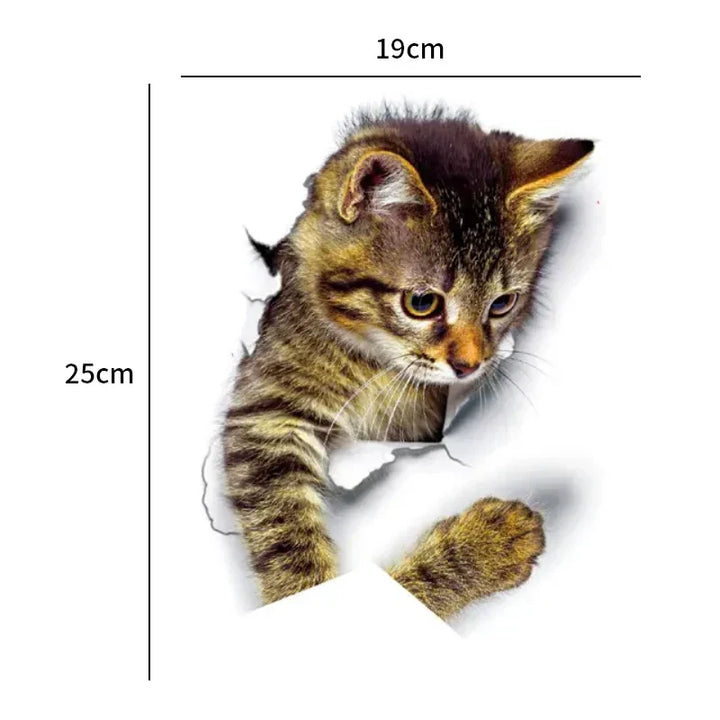 3D Toilet Protector Cat Sticker | Bowlift