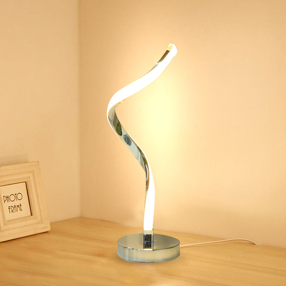BowLift | SpiralGlow – LED Desk Lamp with Spiral Design for Bedroom