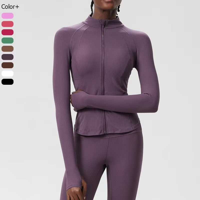 BowLift | Womens Slim Fit Running Jacket With Full Zip Long Sleeve Lightweight Sports Top