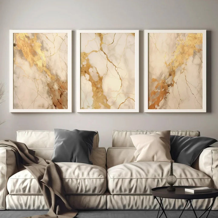 Modern Black Beige Golden Liquid Marble Print Abstract Wall Art Fine Art Canvas Prints Pictures For Living Room Bedroom Art Decor | Bowlift