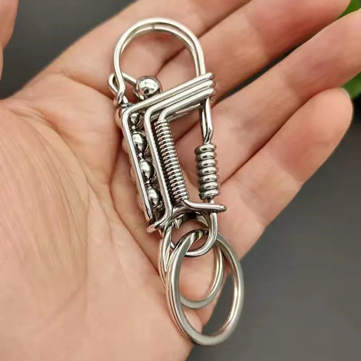 BowLift | Iron Weave Stainless Matte-Finish Keychain
