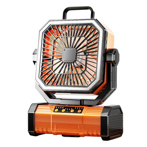 Rechargeable Camping Fan with 20000mAh Battery, 4 Speeds and LED Lantern | Bowlift