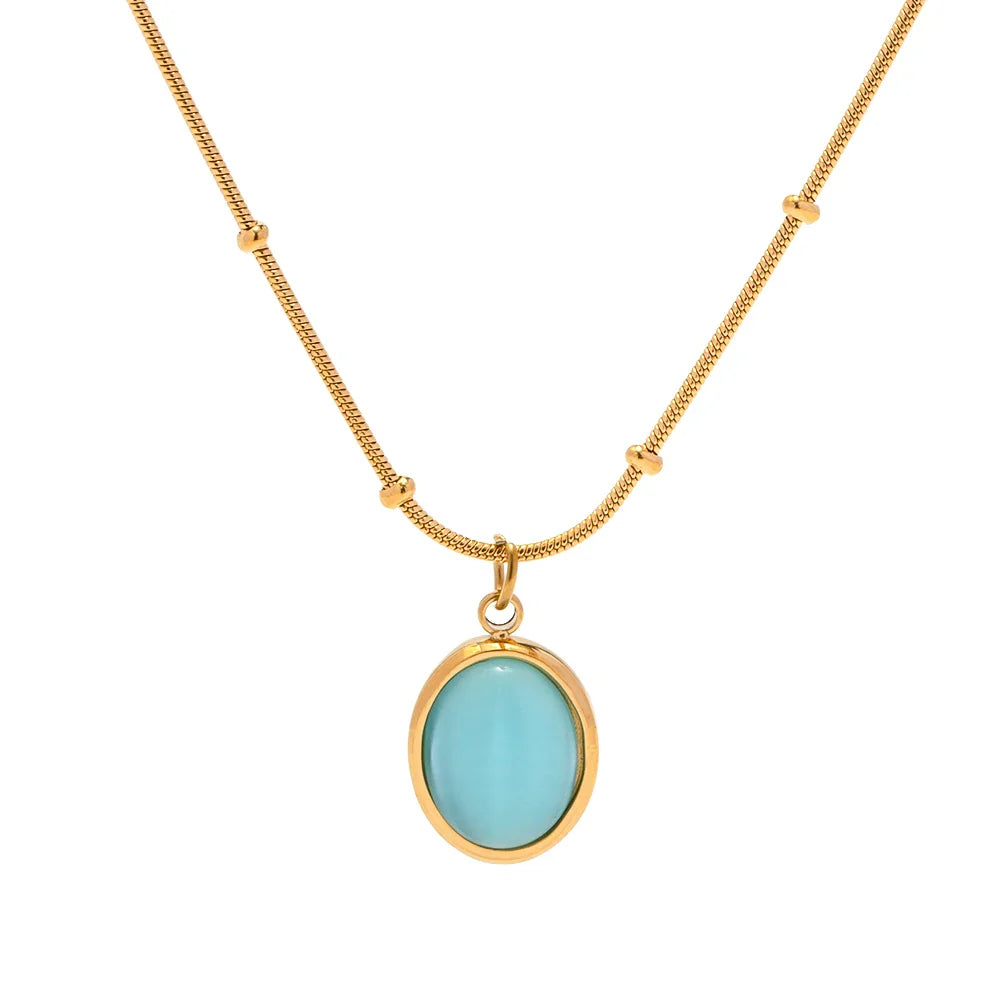 BowLift | 18k Blue Opal Satellite Chain Necklace