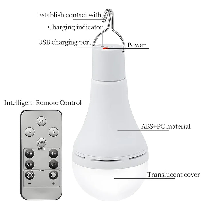 BowLift | SolaGlow LED Solar Camping Light | Waterproof & Rechargeable | With USB & Solar Power | For Tent, Garden & Emergencies