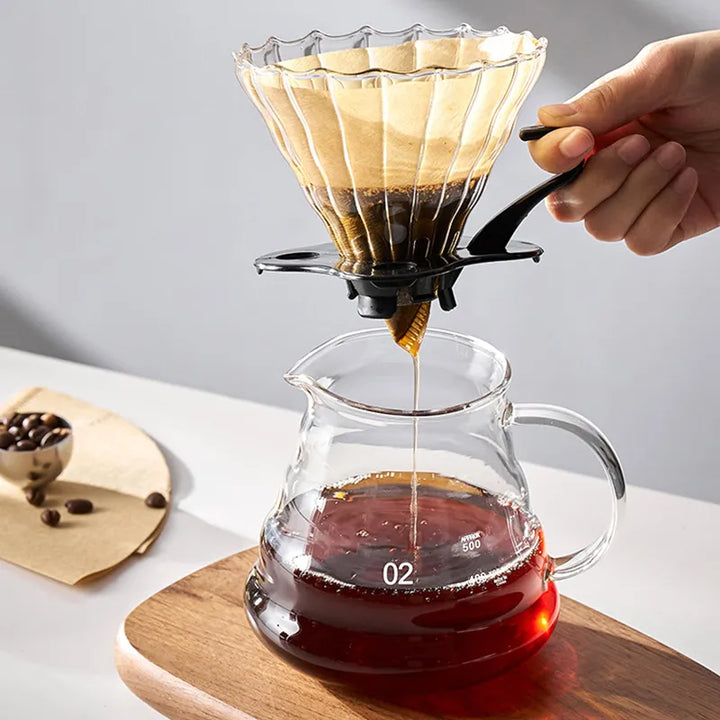 BowLift | GIANXI Hand Punch Coffee Pot With Lid Drip Swan Neck Spout Coffee Water Kettle Long Opening Coffee Machine Coffee Accessories