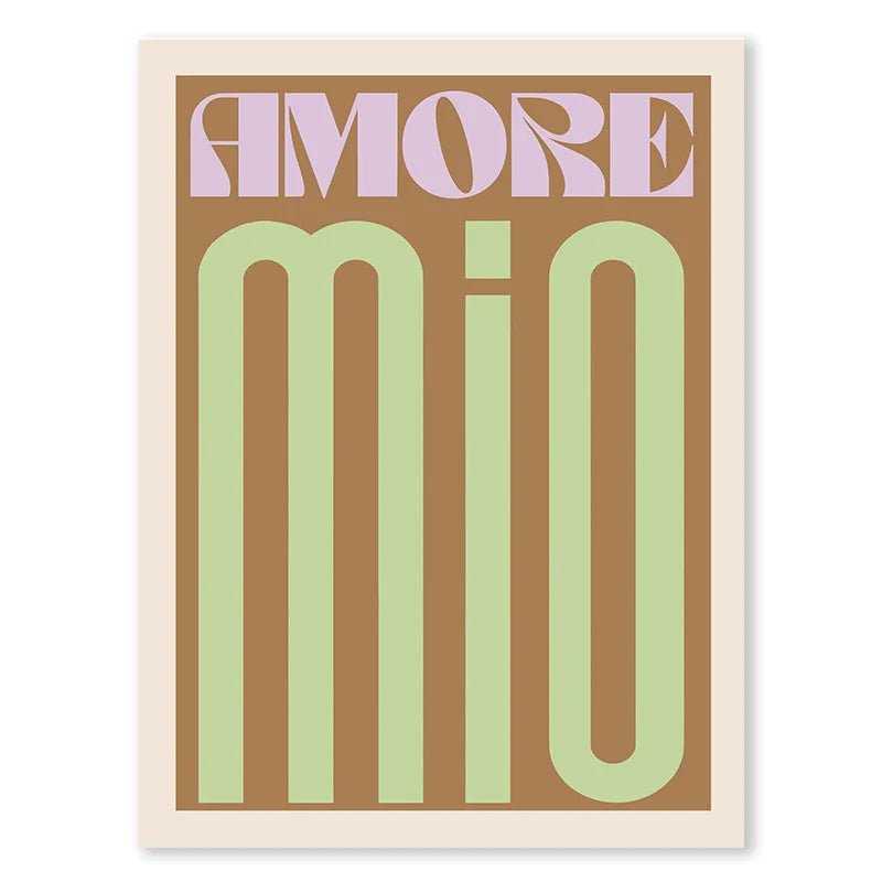 Pink Retro Love Quote Wall Art Fine Art Canvas Prints Typographic Pictures For Bedroom Living Room Hotel Room Modern Apartment Wall Art Decor | Bowlift