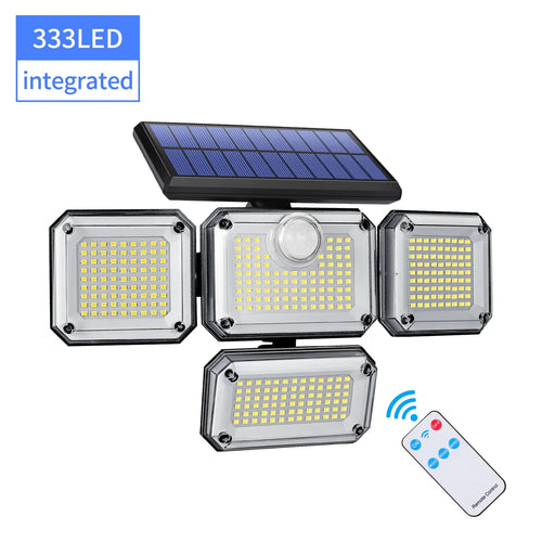 BowLift | Solora GuardLight Solar Outdoor Lamp with Motion Sensor 2000 LM | 333 LED, IP65, 270° Beam Angle