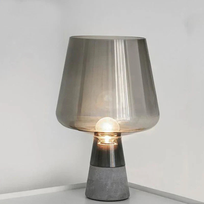 NordicCement Table Lamp – Minimalist Design with Concrete Base Bowlift