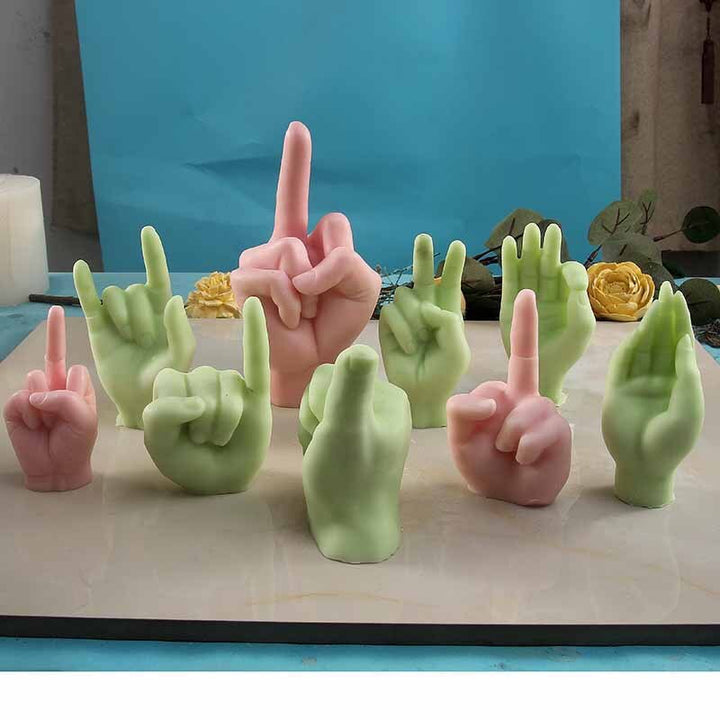 BowLift | Middle Finger Hand Gestures Artsy Candle DIY Molds